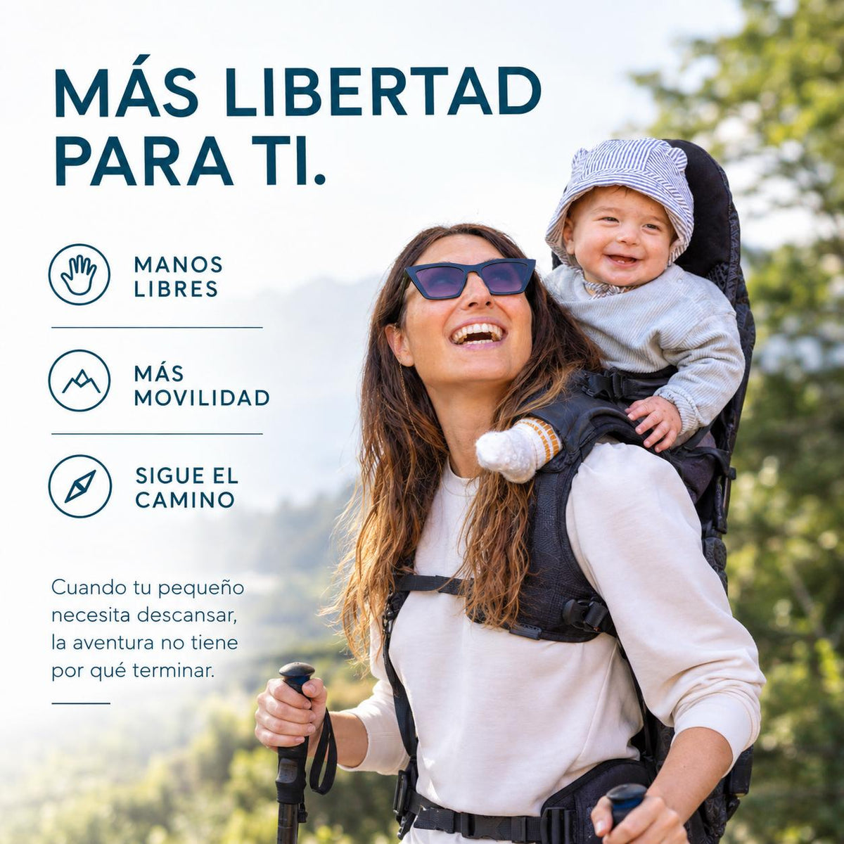 Portabebes de hombros | Manos libres